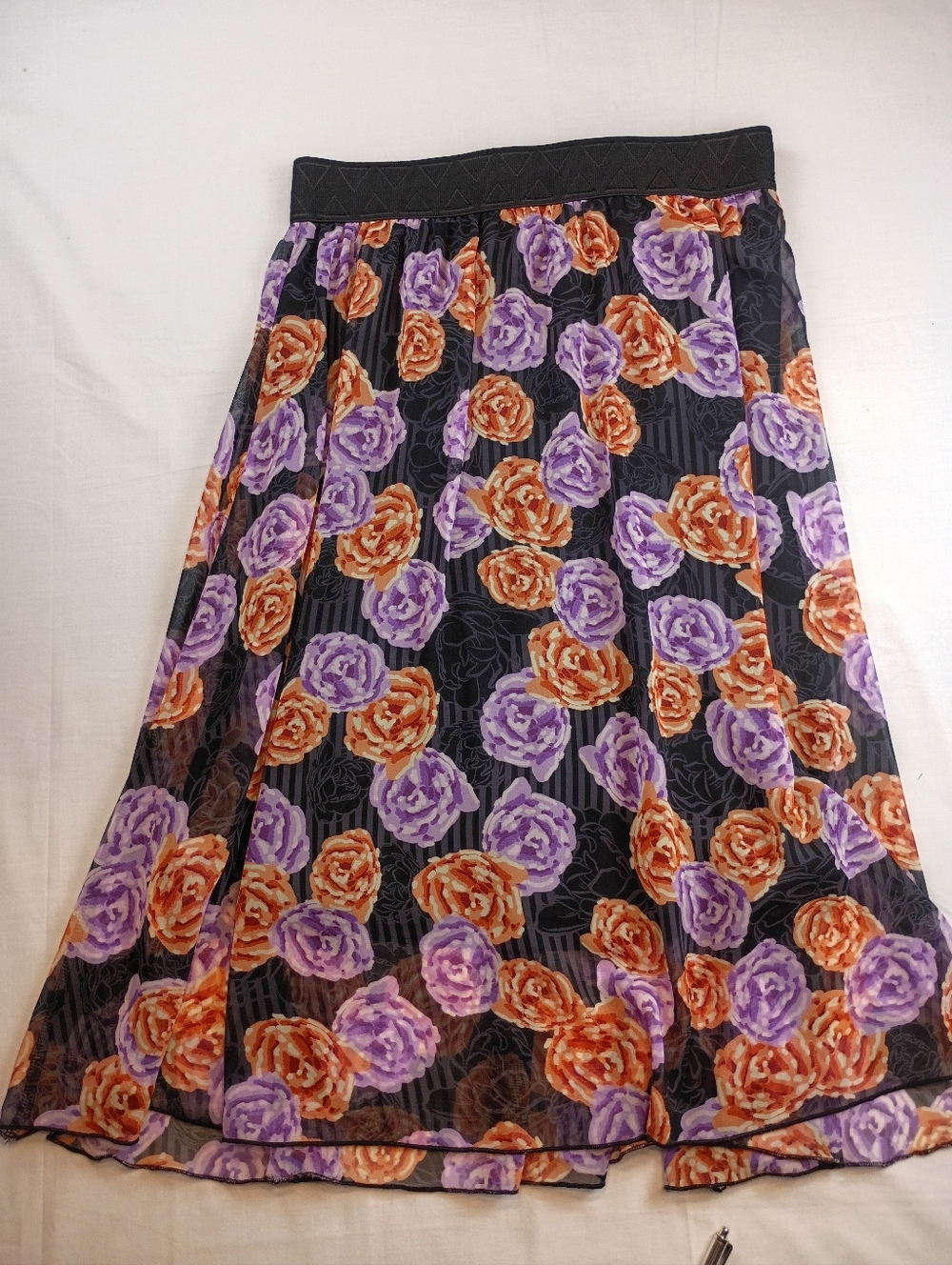 #1118  4 for $30 Lularoe Lola Floral A-Line Midi Skirt